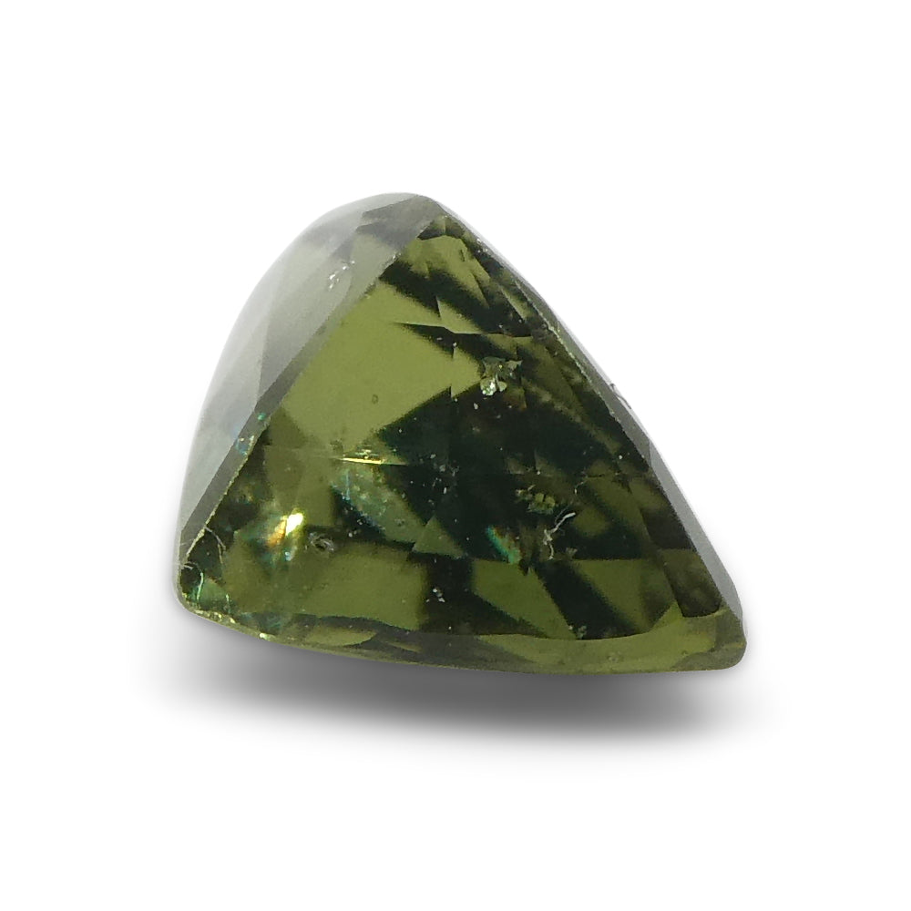 1.21ct Elongated Trillion Green Sapphire from Umba, Tanzania - Skyjems Wholesale Gemstones