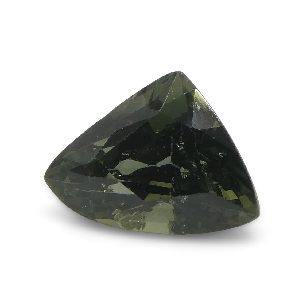 1.21ct Elongated Trillion Green Sapphire from Umba, Tanzania - Skyjems Wholesale Gemstones