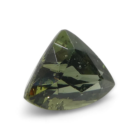 1.21ct Elongated Trillion Green Sapphire from Umba, Tanzania, Unheated