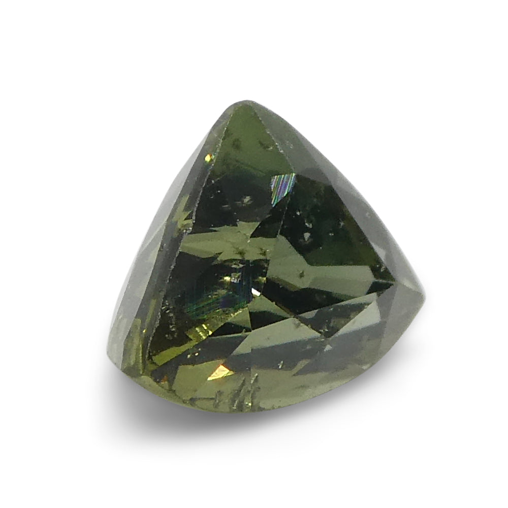 1.21ct Elongated Trillion Green Sapphire from Umba, Tanzania - Skyjems Wholesale Gemstones