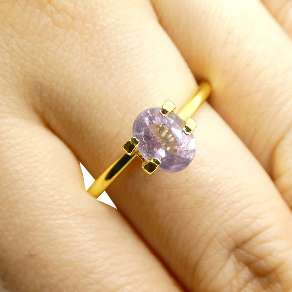 1.4ct Oval Bluish-Purple Sapphire from Umba, Tanzania - Skyjems Wholesale Gemstones