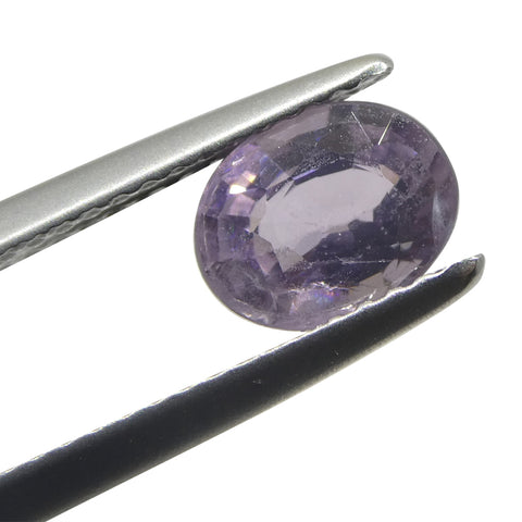 1.4ct Oval Bluish-Purple Sapphire from Umba, Tanzania, Unheated