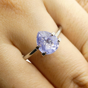2.31ct Pear Purplish Blue Sapphire from Umba, Tanzania - Skyjems Wholesale Gemstones