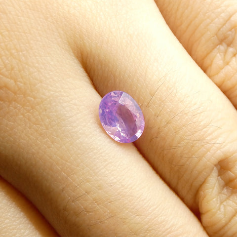 1.26ct Oval Pinkish-Purple Sapphire from Umba, Tanzania, Unheated