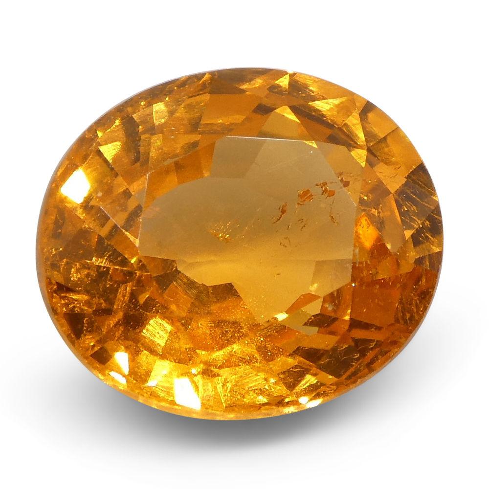 3.09 ct Oval Vivid Fanta Orange  Spessartite/Spessartine Garnet - Skyjems Wholesale Gemstones