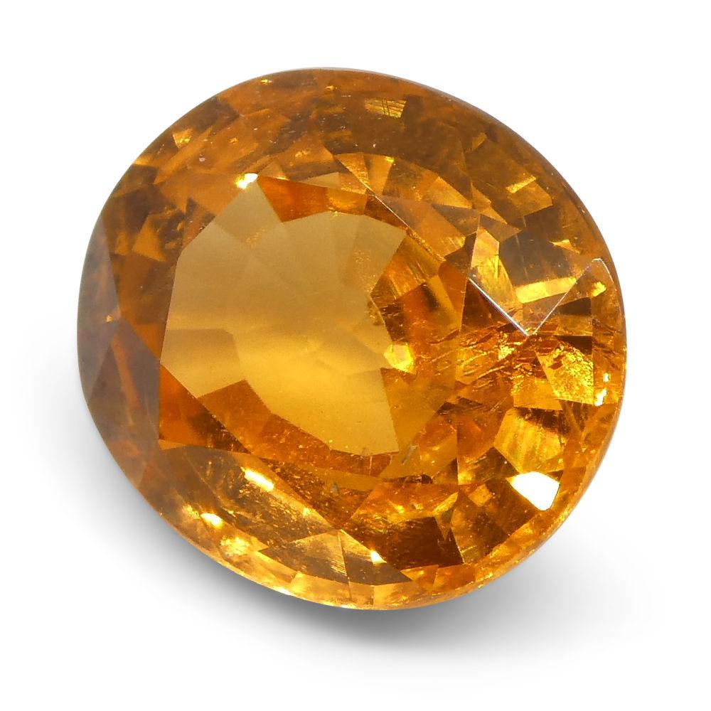 3.09 ct Oval Vivid Fanta Orange  Spessartite/Spessartine Garnet - Skyjems Wholesale Gemstones