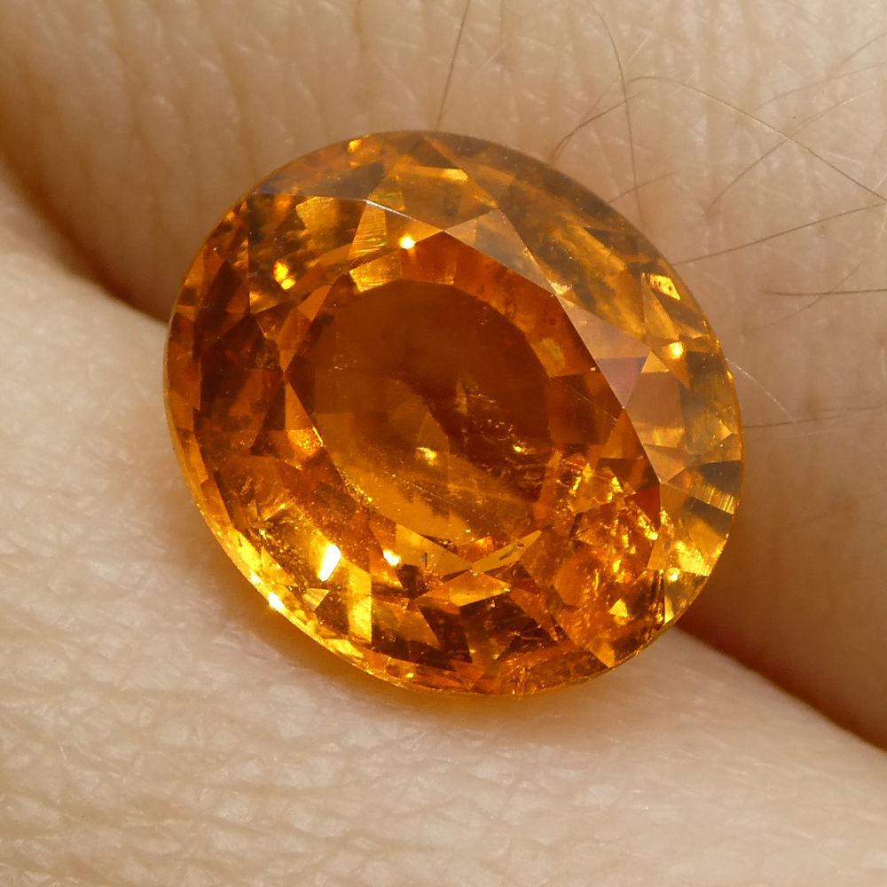 3.09 ct Oval Vivid Fanta Orange  Spessartite/Spessartine Garnet - Skyjems Wholesale Gemstones