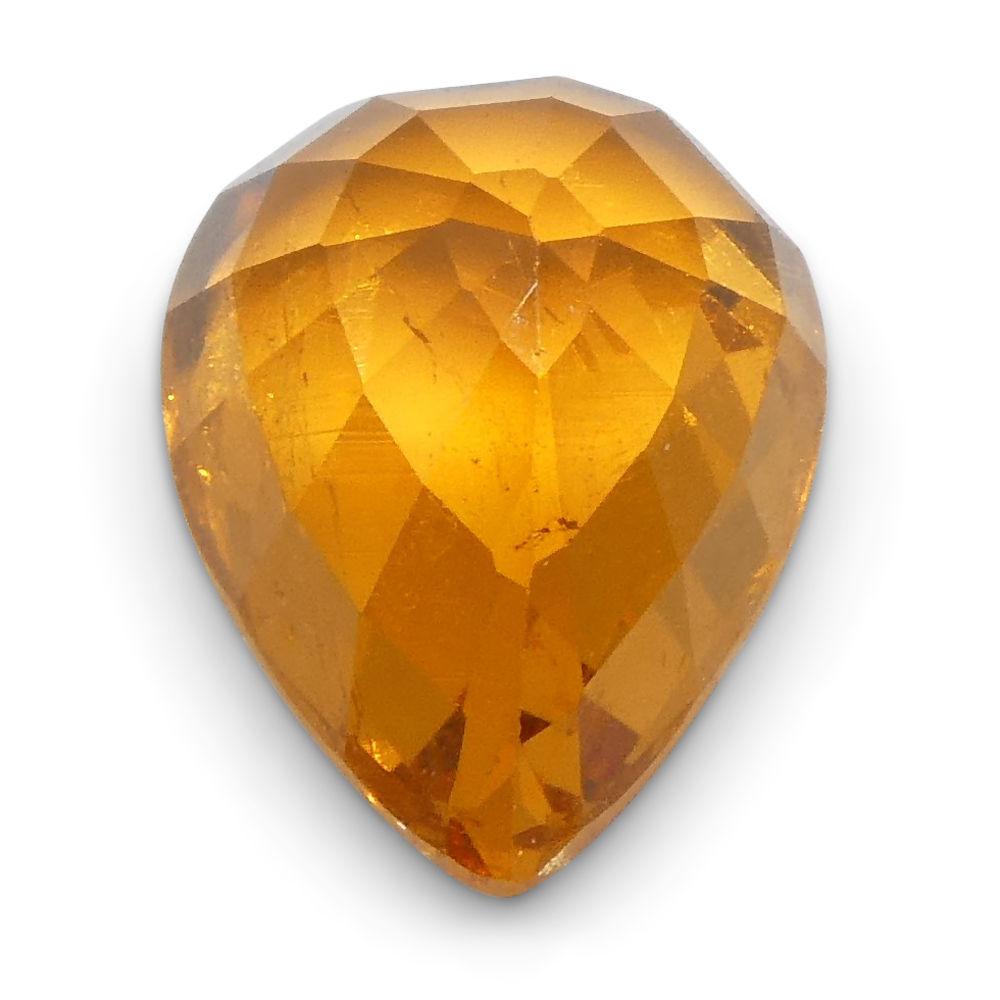 2.34 ct Pear Shape Vivid Fanta Orange Spessartite/Spessartine Garnet - Skyjems Wholesale Gemstones