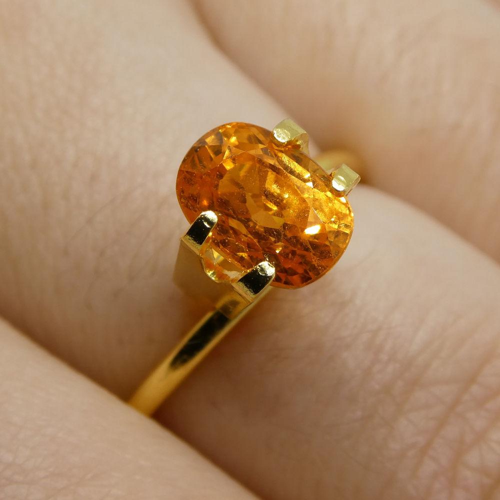 2.2 ct Cushion Vivid Fanta Orange Spessartite/Spessartine Garnet - Skyjems Wholesale Gemstones