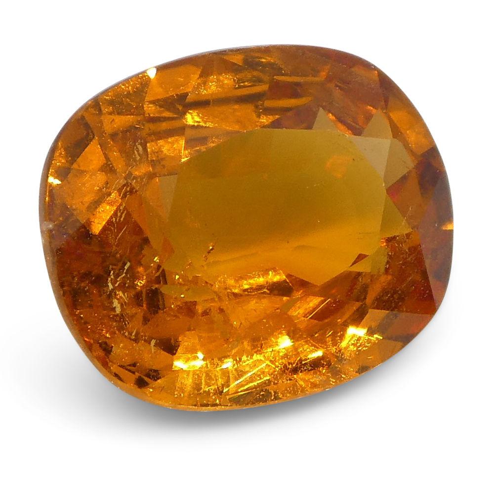 1.85 ct Cushion Vivid Fanta Orange Spessartite/Spessartine Garnet - Skyjems Wholesale Gemstones