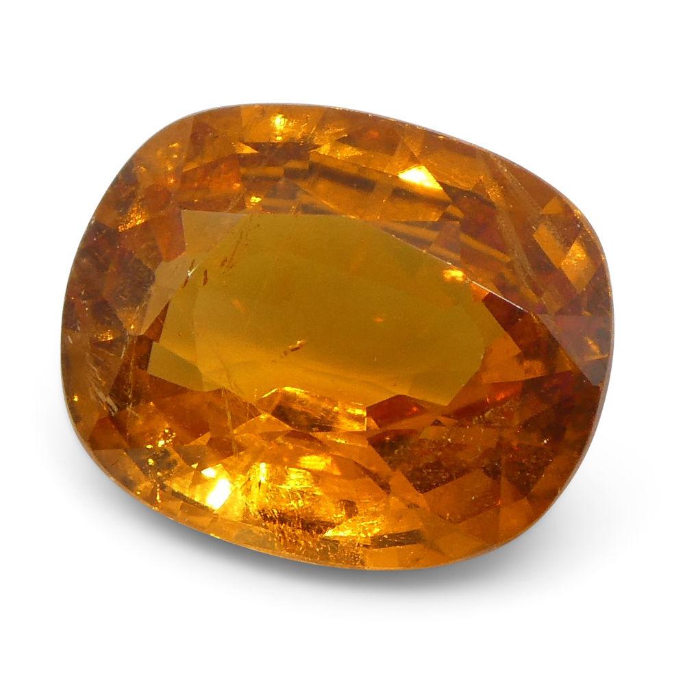 1.85 ct Cushion Vivid Fanta Orange Spessartite/Spessartine Garnet - Skyjems Wholesale Gemstones