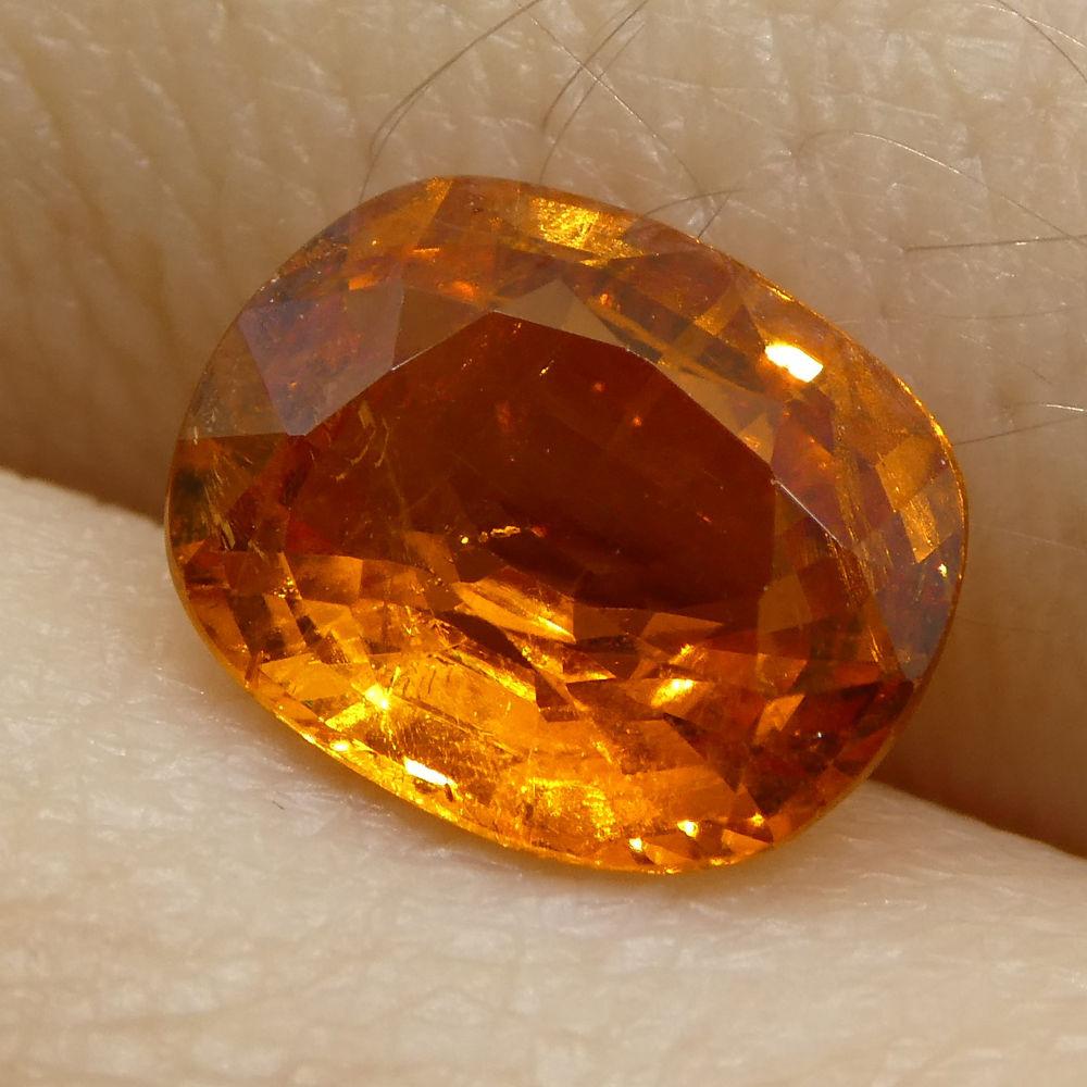 1.85 ct Cushion Vivid Fanta Orange Spessartite/Spessartine Garnet - Skyjems Wholesale Gemstones