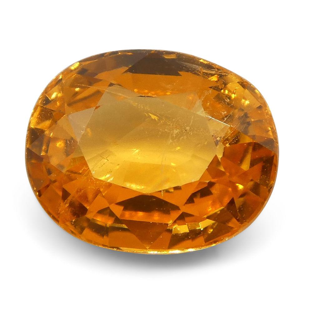 2.55 ct Oval Vivid Fanta Orange Spessartite/Spessartine Garnet - Skyjems Wholesale Gemstones