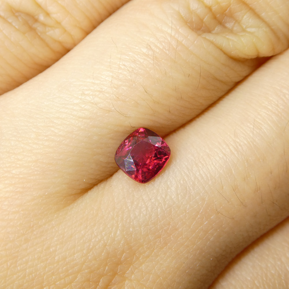 0.84ct Cushion Red Jedi Spinel from Sri Lanka - Skyjems Wholesale Gemstones