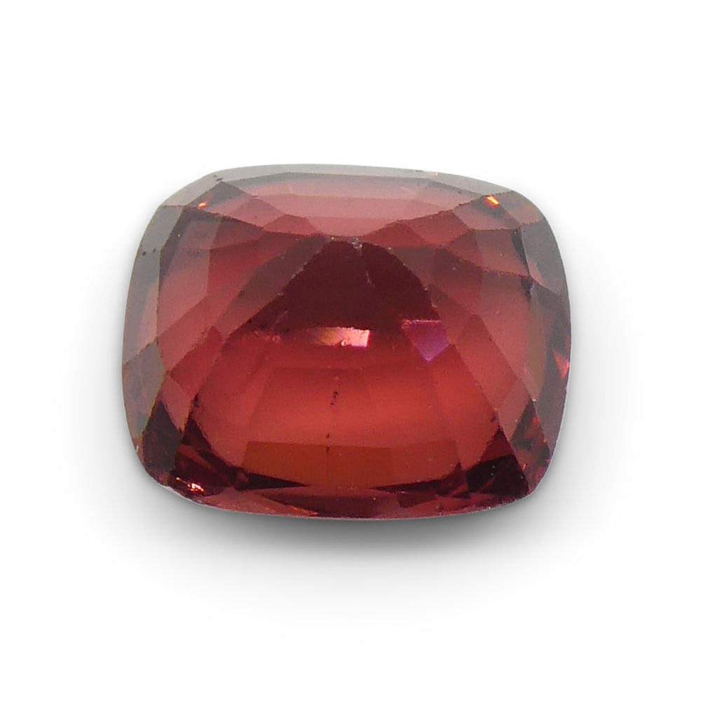 1.08ct Cushion Red Jedi Spinel from Sri Lanka, vibrant orangy-red gemstone by SkyJems, premium Canadian colored gem specialis