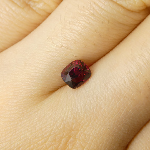 0.9ct Cushion Red Jedi Spinel from Sri Lanka