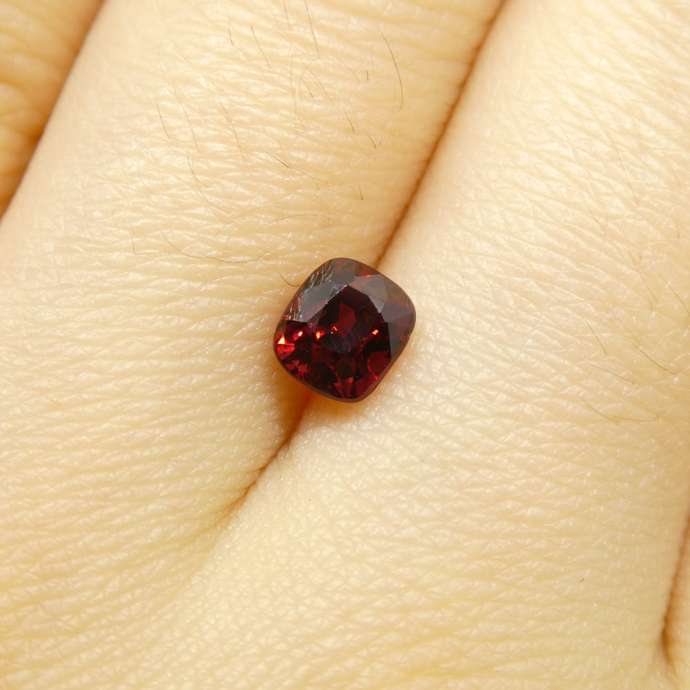 0.82ct Cushion Red Jedi Spinel from Sri Lanka, rare gem by SkyJems, premium quality collector's stone with vibrant color