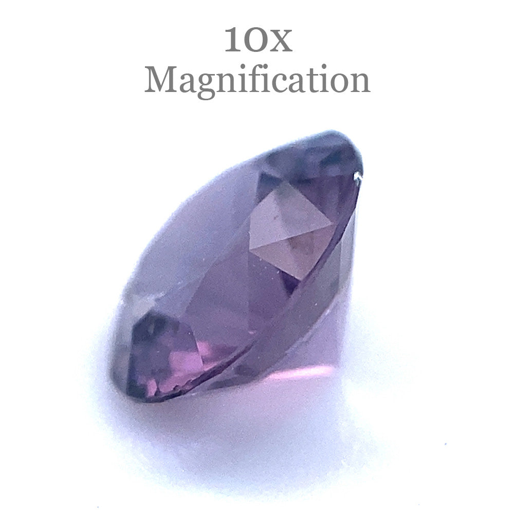 0.92ct Violet Round Spinel from Tanzania, Mixed Cut Gemstone by SkyJems Canadian Fine Jewellery