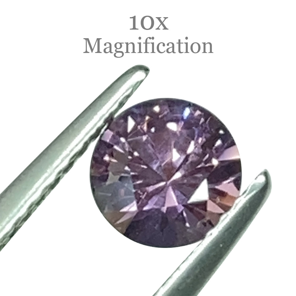 0.92ct Violet Round Spinel from Tanzania, Mixed Cut Gemstone by SkyJems Canadian Fine Jewelry