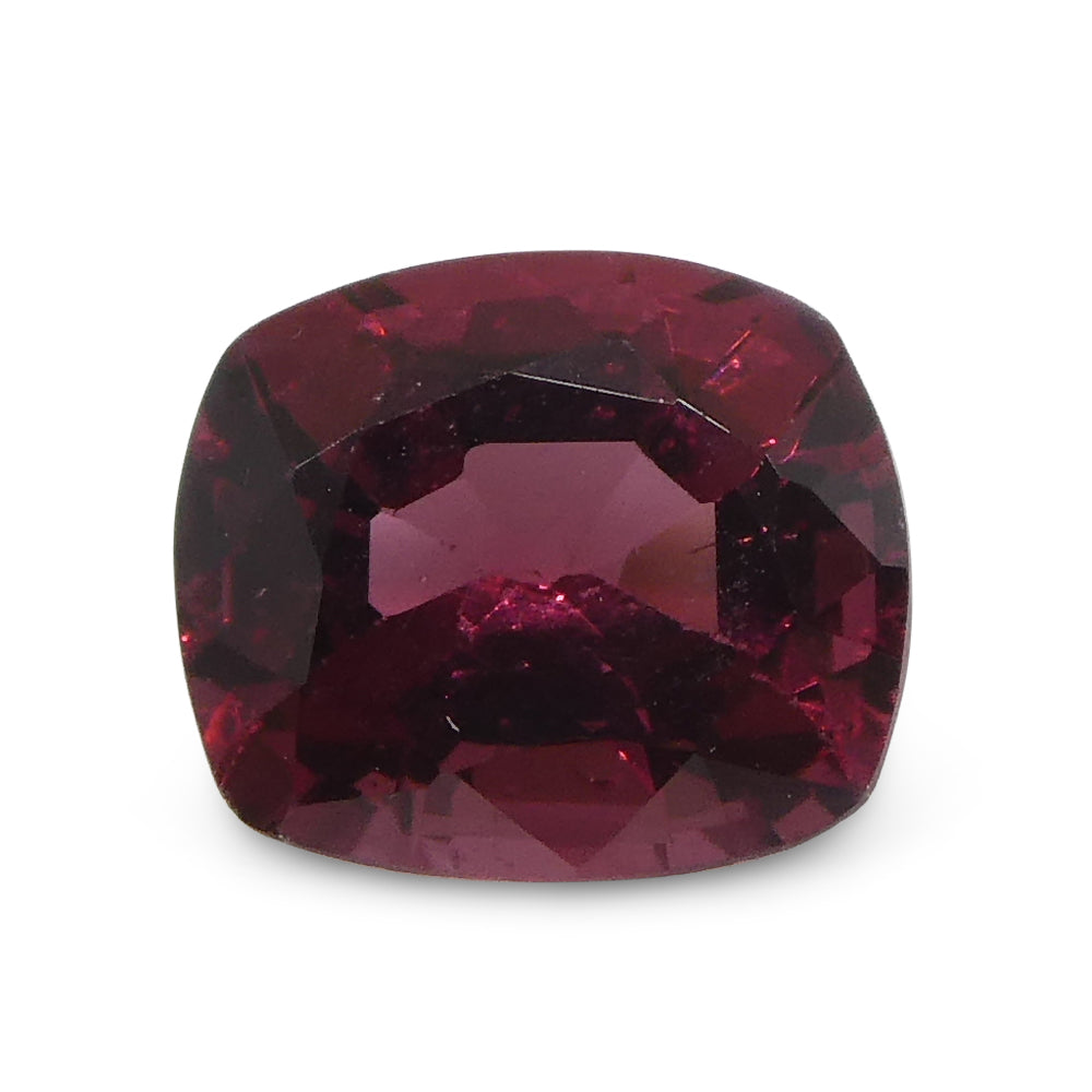 0.78ct Slightly Purple Red Cushion Spinel from Sri Lanka, premium gemstone by SkyJems Canadian gem specialists