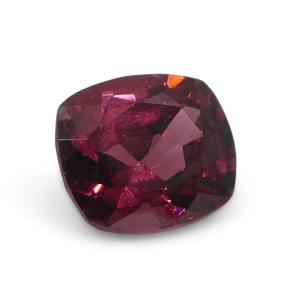 0.78ct Slightly Purple Red Cushion Spinel from Sri Lanka, premium single gemstone by SkyJems Canadian gem specialists