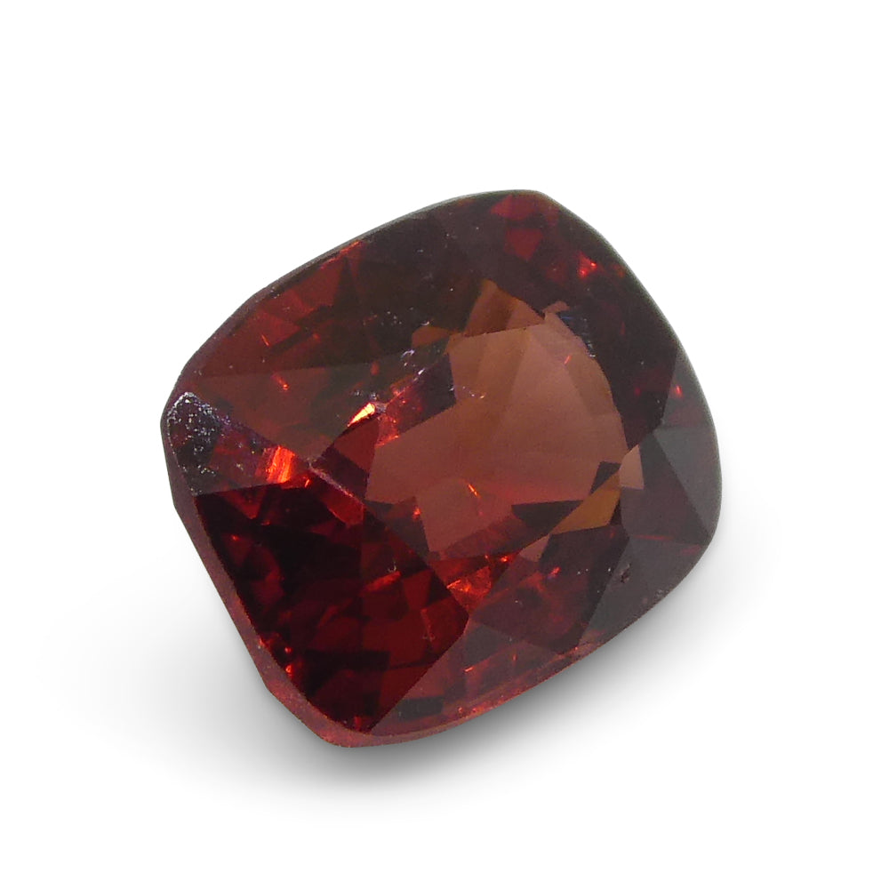 0.98ct Slightly Purple Red Cushion Spinel from Sri Lanka, precision-cut gemstone by SkyJems Canadian gem specialists