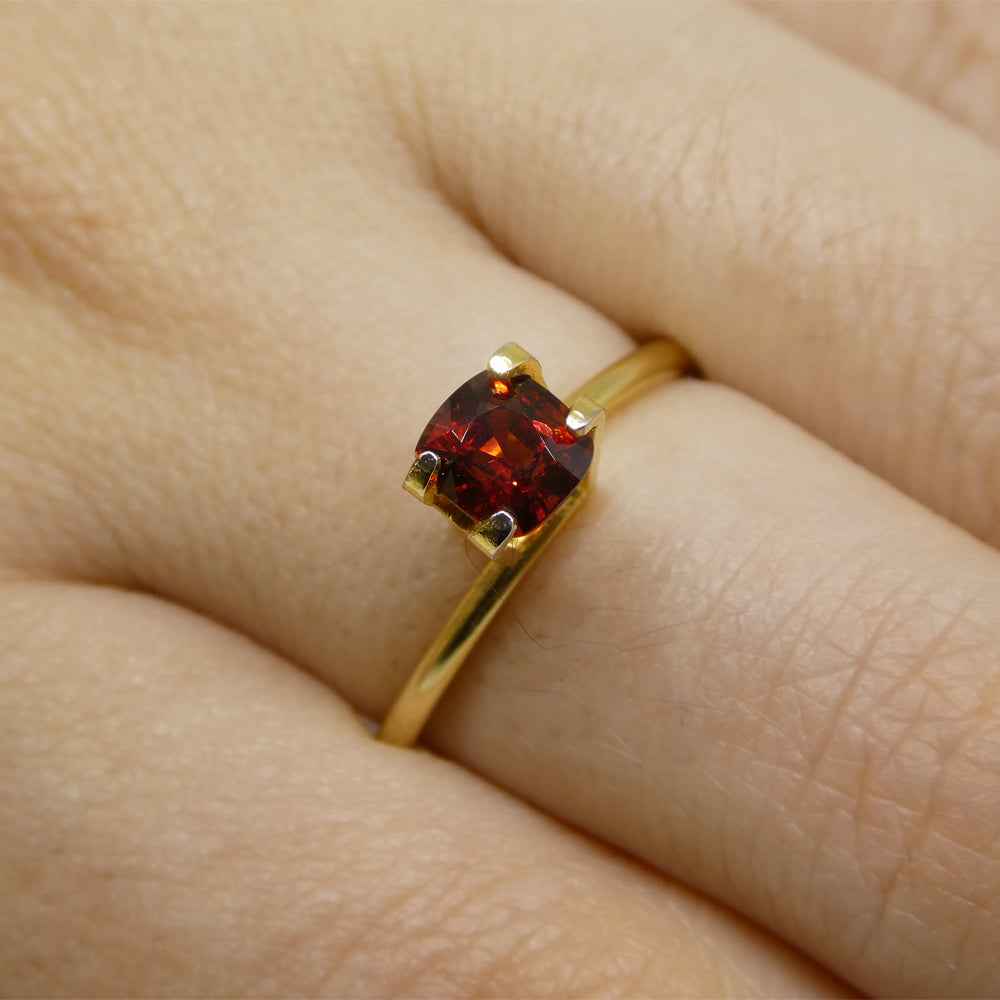 0.9ct Cushion Red Spinel from Sri Lanka, vibrant gem by SkyJems - premium unheated Ceylon gemstone for collectors