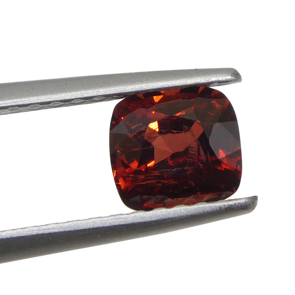 0.9ct Cushion Red Spinel from Sri Lanka, vibrant gem by SkyJems - premium unheated Ceylon gemstone for collectors