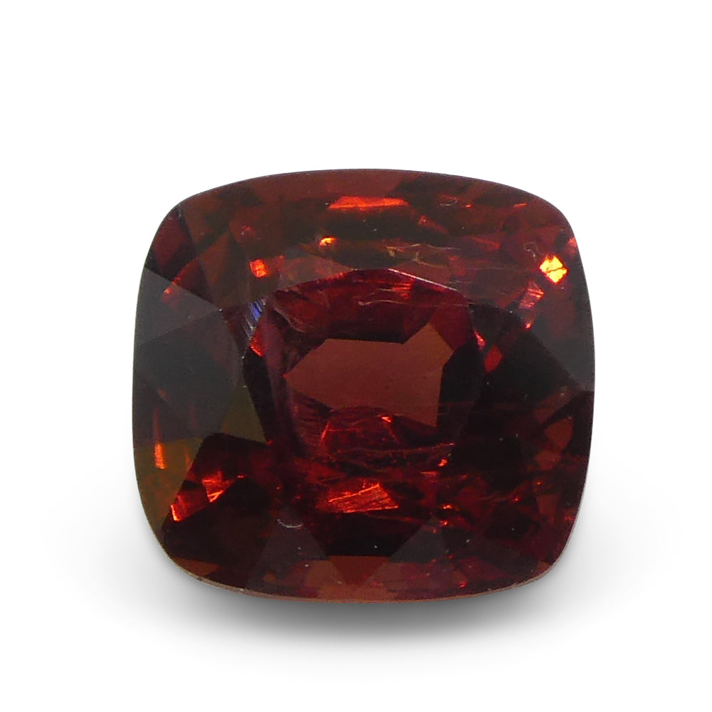 0.9ct Cushion Red Spinel from Sri Lanka, vibrant gemstone by SkyJems, rare Ceylon gem with brilliant cut and fiery orange-red