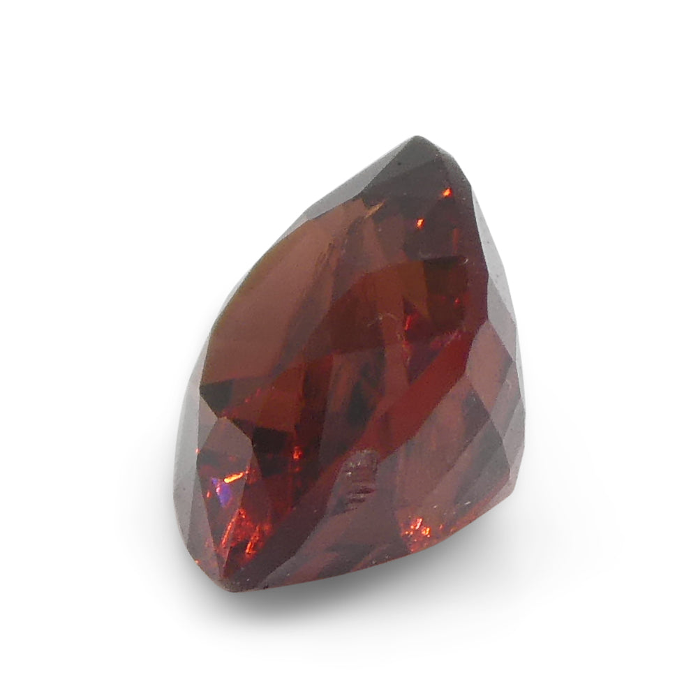 0.9ct Cushion Red Spinel from Sri Lanka, vibrant orange-red gem by SkyJems, premium Canadian coloured gemstone specialists