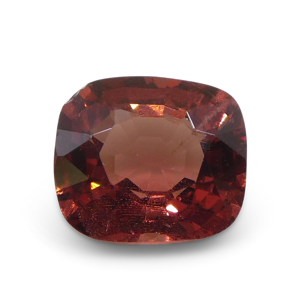0.74ct Cushion Red Spinel from Sri Lanka, vibrant Slighly Orange Red gemstone by SkyJems Canadian gem specialists