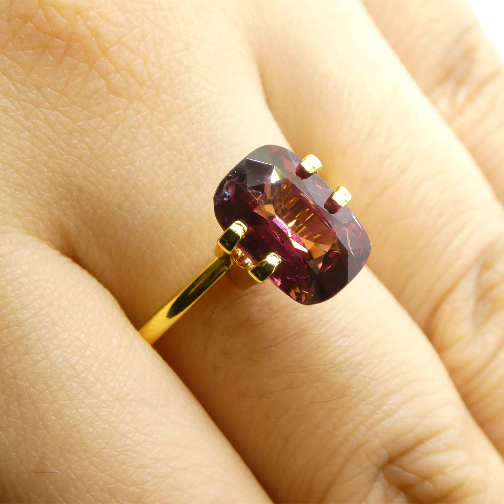 3.24ct Burmese Red Spinel, Rectangular Cushion Cut | Premium Rare Gemstone by SkyJems Canadian Gem Experts