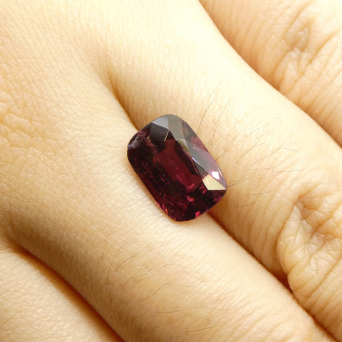 3.24ct Rectangular Cushion Red Spinel from Burma