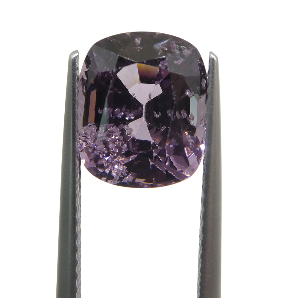 SkyJems 5.2ct Rectangular Cushion Pink Spinel from Burma - Rare Unheated Gemstone with Soft Pink-Purple Hue