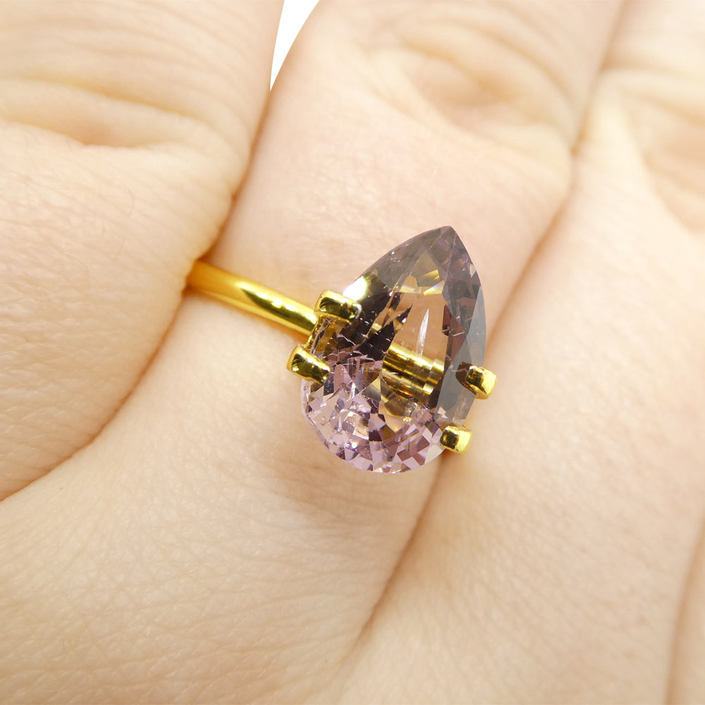 3.8ct Burmese Pink Spinel Pear Gemstone | Unheated Natural Pink Spinel from Myanmar by SkyJems