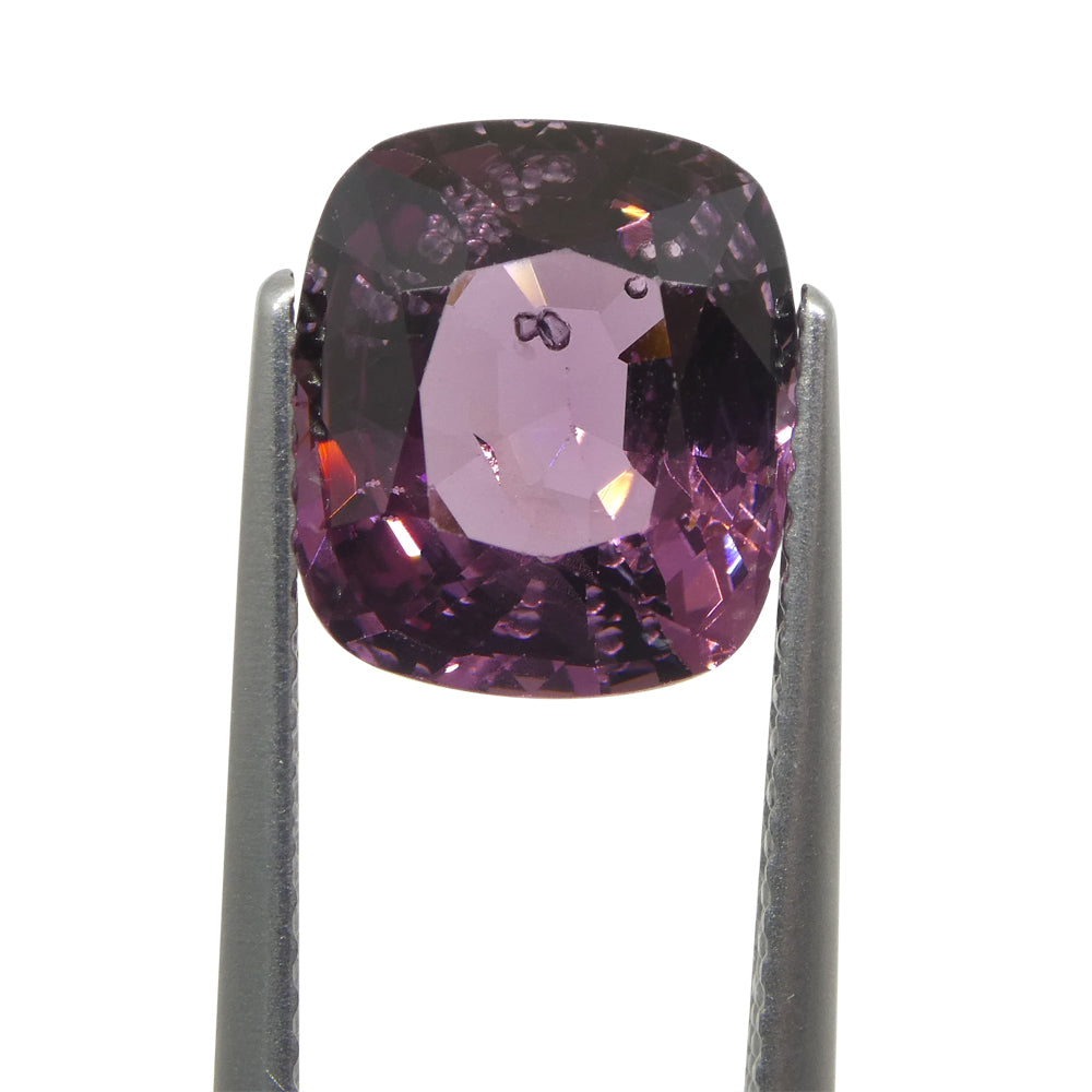 4.02ct Purplish-Pink Rectangular Cushion Spinel from Burma, premium unheated gemstone by SkyJems Canadian gem experts