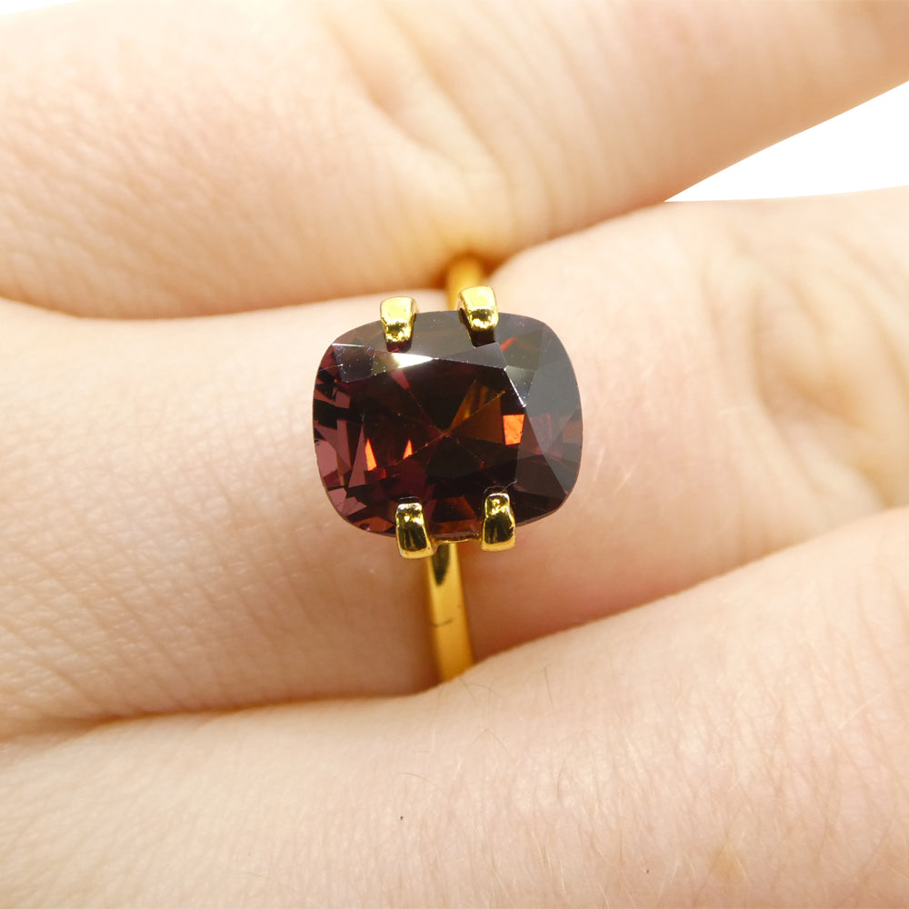3.17ct Burmese Red Spinel Rectangular Cushion Gemstone | Premium Rare Single Stone by SkyJems Canada