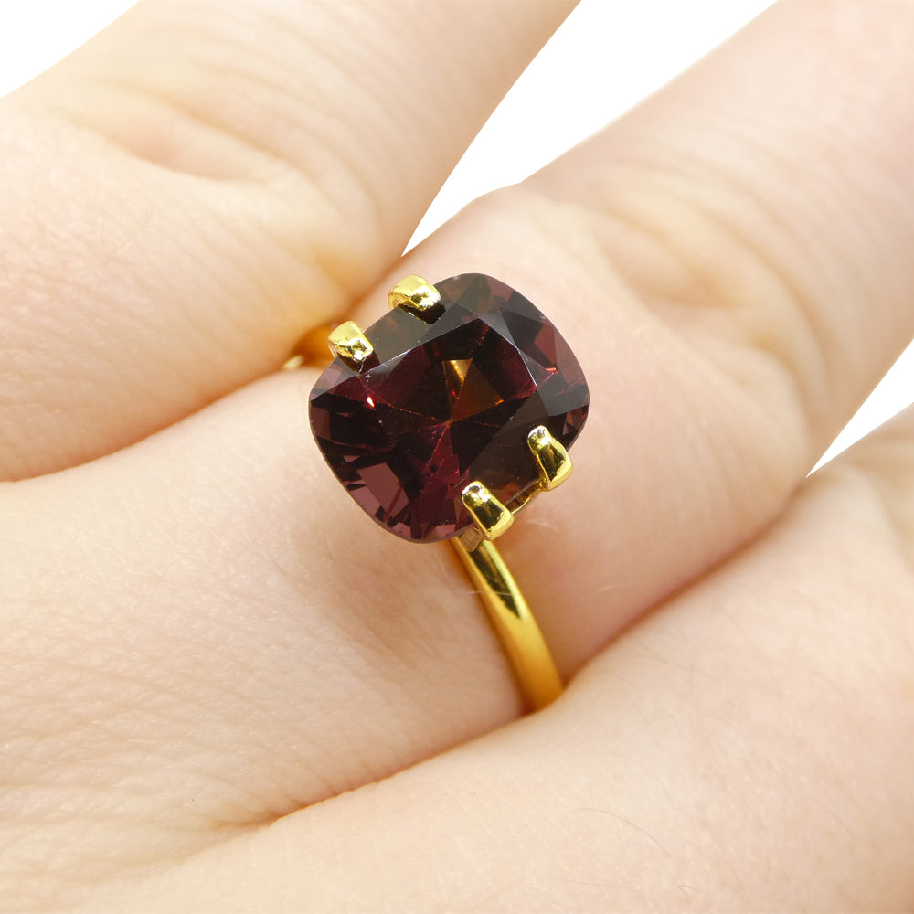 3.17ct Burmese Red Spinel Rectangular Cushion Gemstone | Premium Rare Single Stone by SkyJems Canada