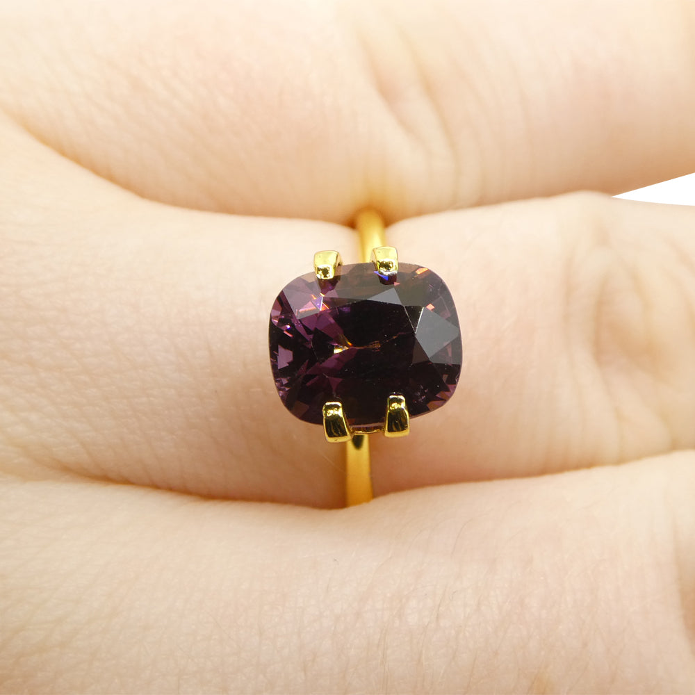 3.46ct Burmese Pink Spinel Rectangular Cushion, Unheated Gem from SkyJems Canadian Gemstone Collection