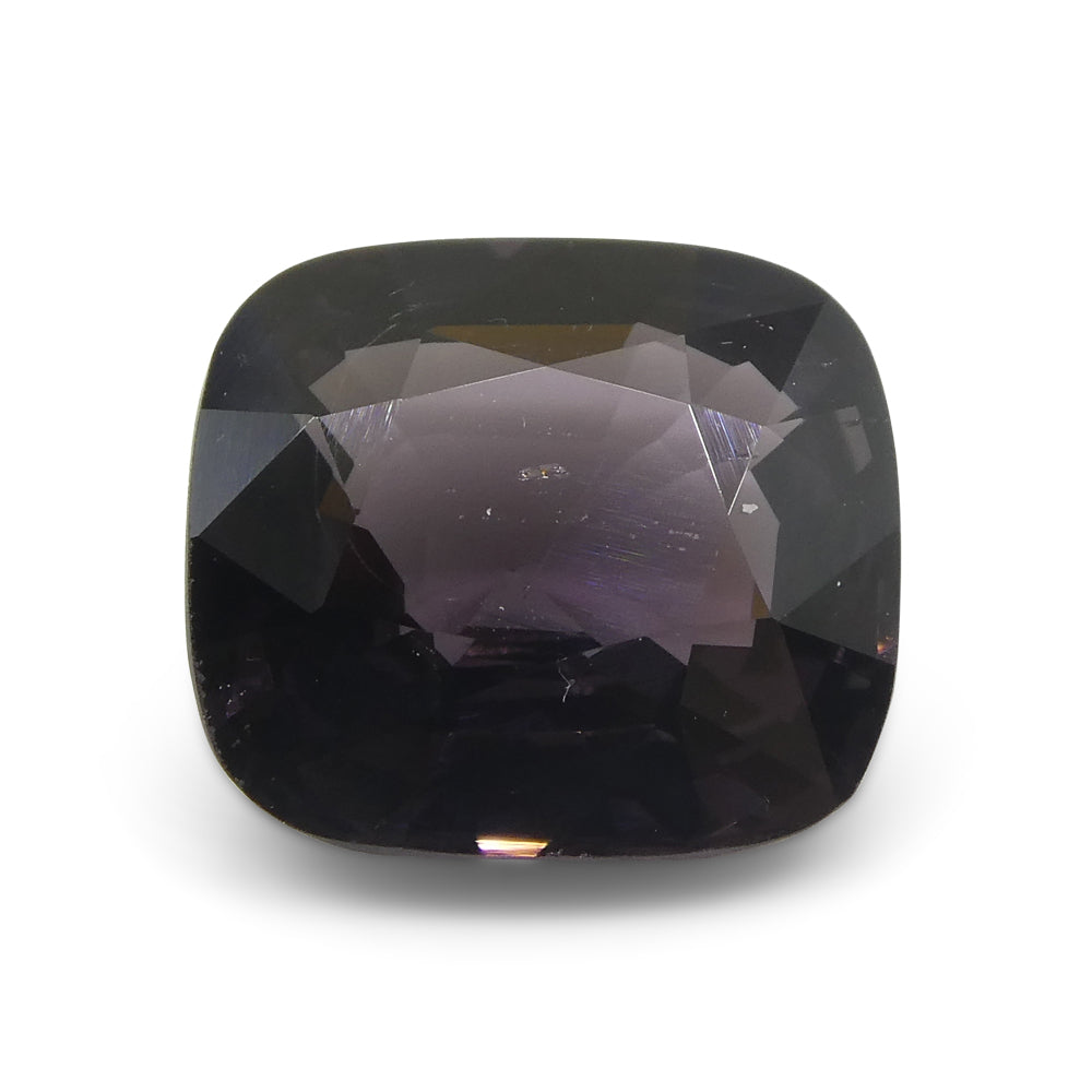 SkyJems 3.56ct Pinkish Purple Rectangular Cushion Spinel from Burma, rare unheated gemstone with exceptional color and clarit