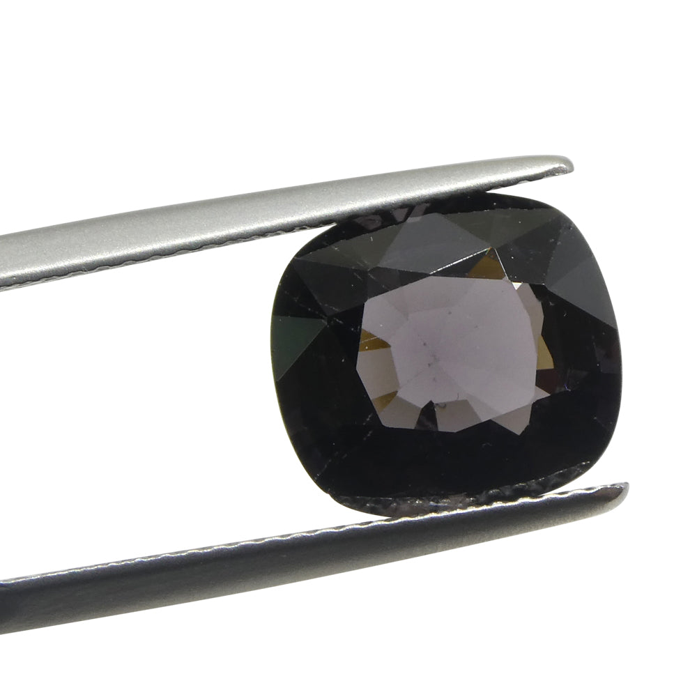 3.47ct Burmese Grey Spinel in Rectangular Cushion Cut, Bluish-Purplish Hue | Premium Gemstone by SkyJems