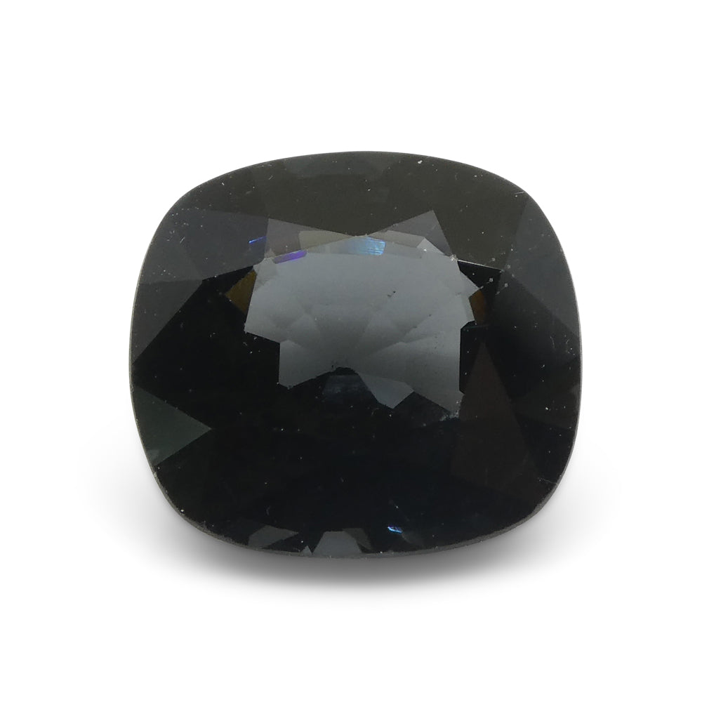 3.31ct Burmese Blue Spinel Rectangular Cushion Gemstone | SkyJems Grayish Blue Step Cut Single Stone