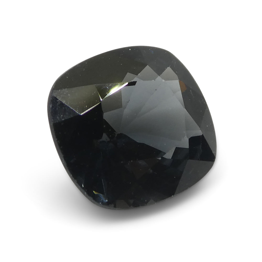 3.31ct Burmese Blue Spinel Rectangular Cushion Gemstone | SkyJems Rare Grayish Blue Step Cut Gem from Myanmar