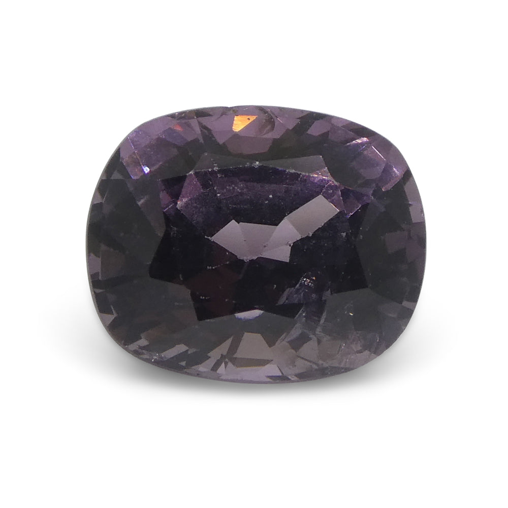 SkyJems 3.24ct Purplish Pink Rectangular Cushion Spinel from Burma, rare unheated gemstone with exceptional color and clarity