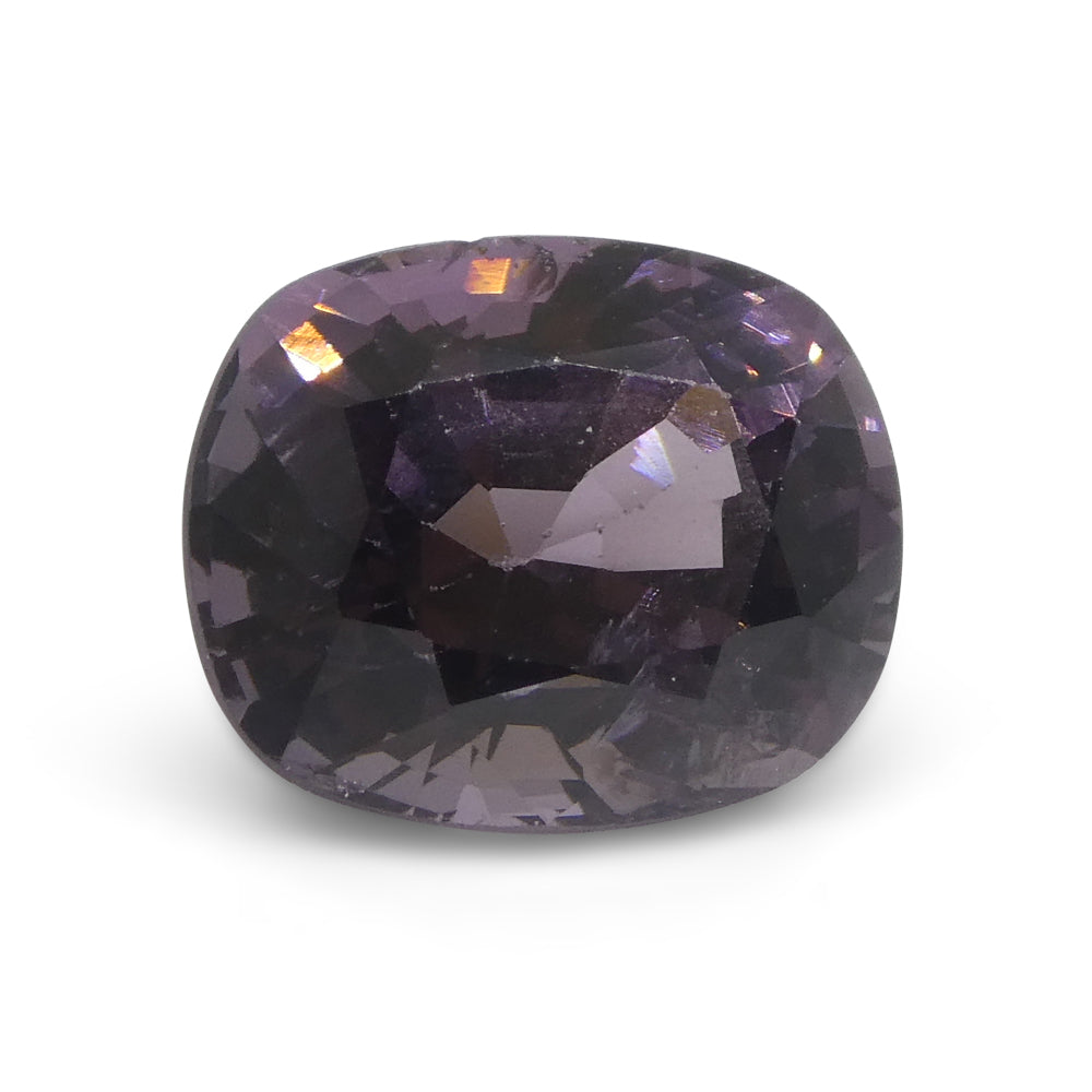 SkyJems 3.24ct Purplish Pink Rectangular Cushion Spinel from Burma, rare unheated gemstone with exceptional color and clarity