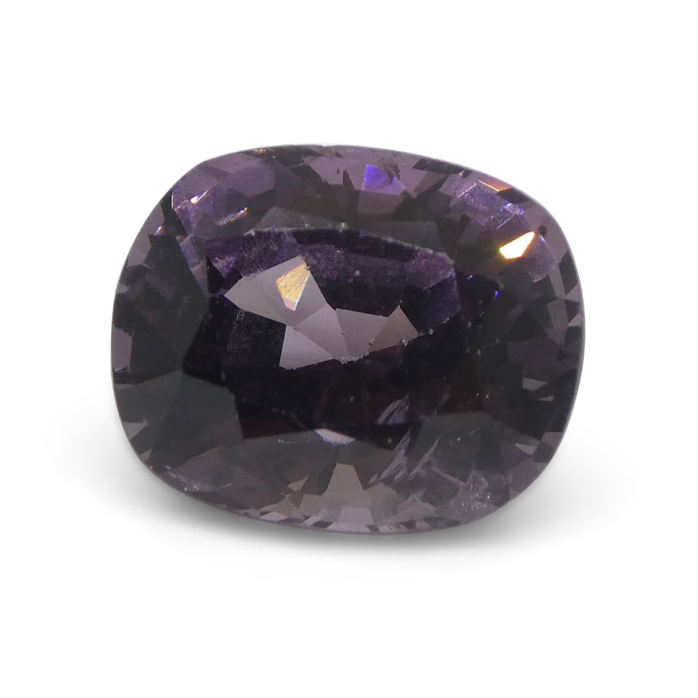 SkyJems 3.24ct Purplish Pink Rectangular Cushion Spinel from Burma, rare unheated gemstone with exceptional color and clarity