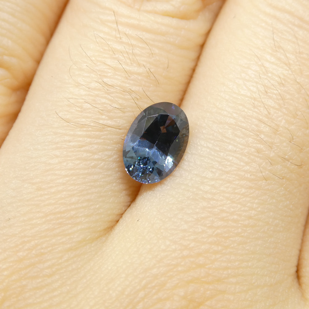 1.42ct Oval Blue Spinel from Burma, rare unheated gemstone by SkyJems, premium Canadian colored gem specialists since 1967