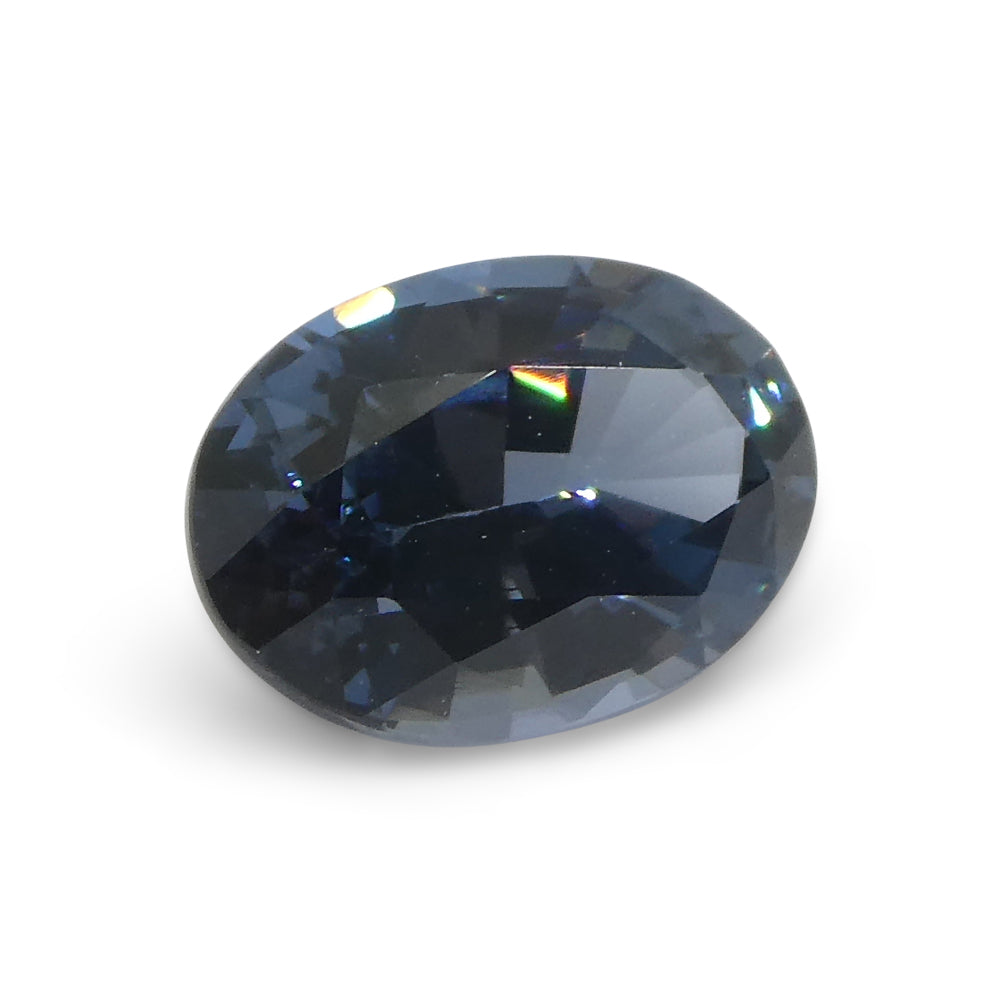 SkyJems 1.42ct Oval Blue Spinel from Burma - Rare Burmese gemstone with vibrant blue color and exceptional clarity