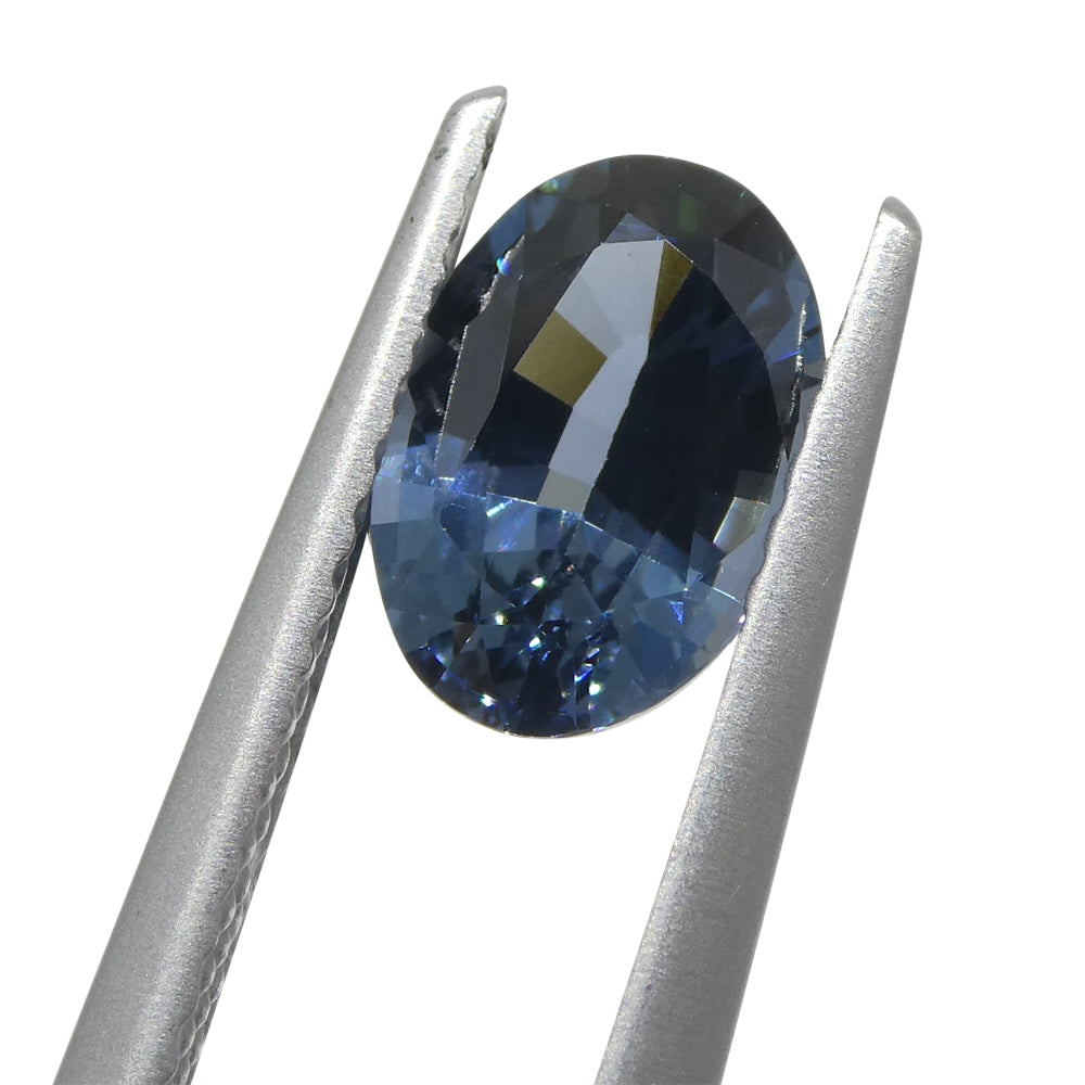 1.42ct Oval Blue Spinel from Burma, rare unheated gemstone by SkyJems, premium Canadian colored gem specialists since 1967