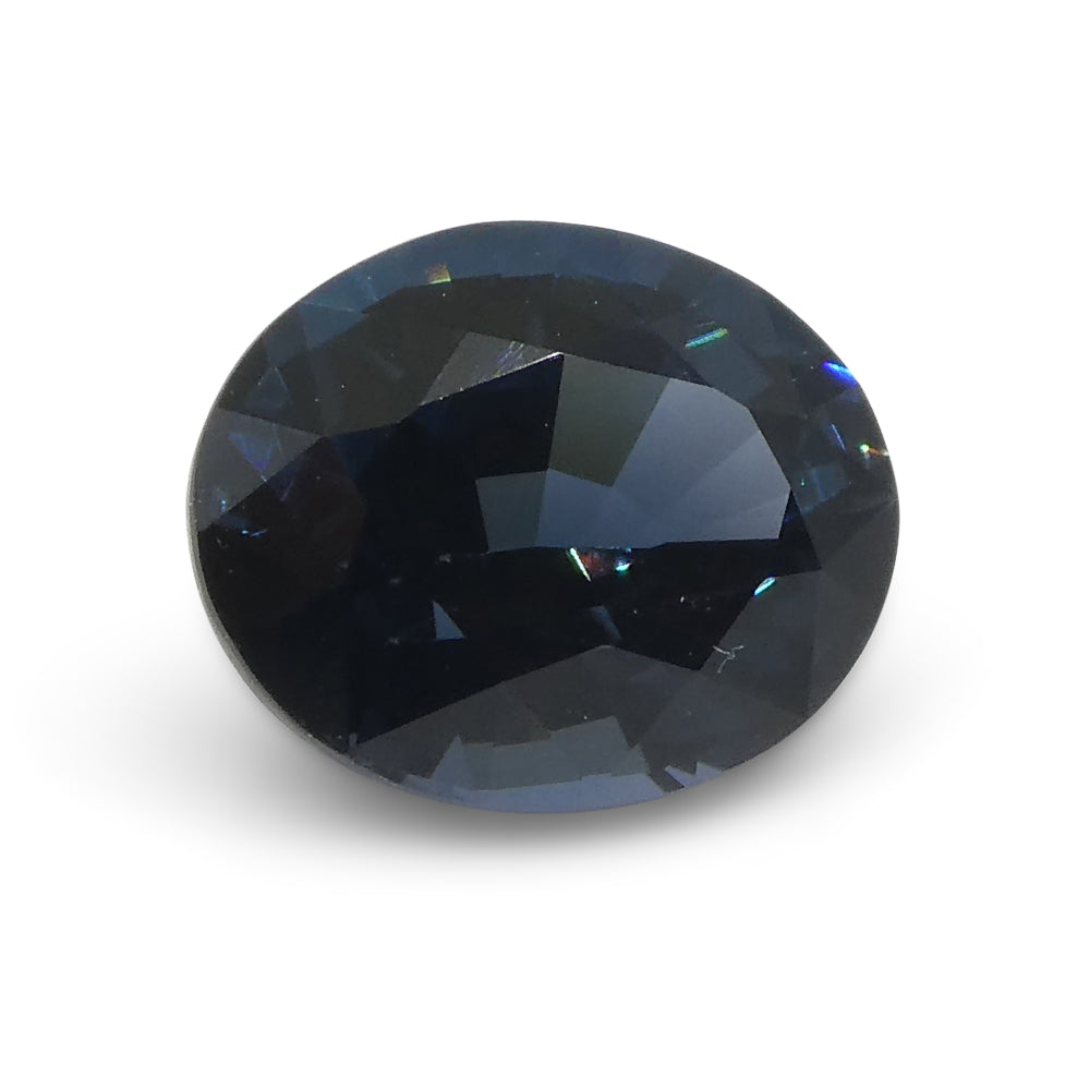 1.25ct Oval Blue Spinel from Burma, Very Slightly Greenish Blue, unheated natural gemstone by SkyJems Canadian gem experts